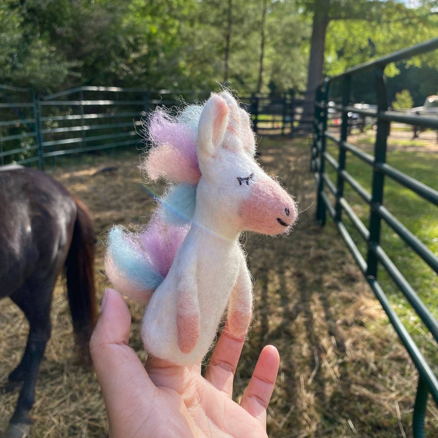 Felt Unicorn Finger Puppet