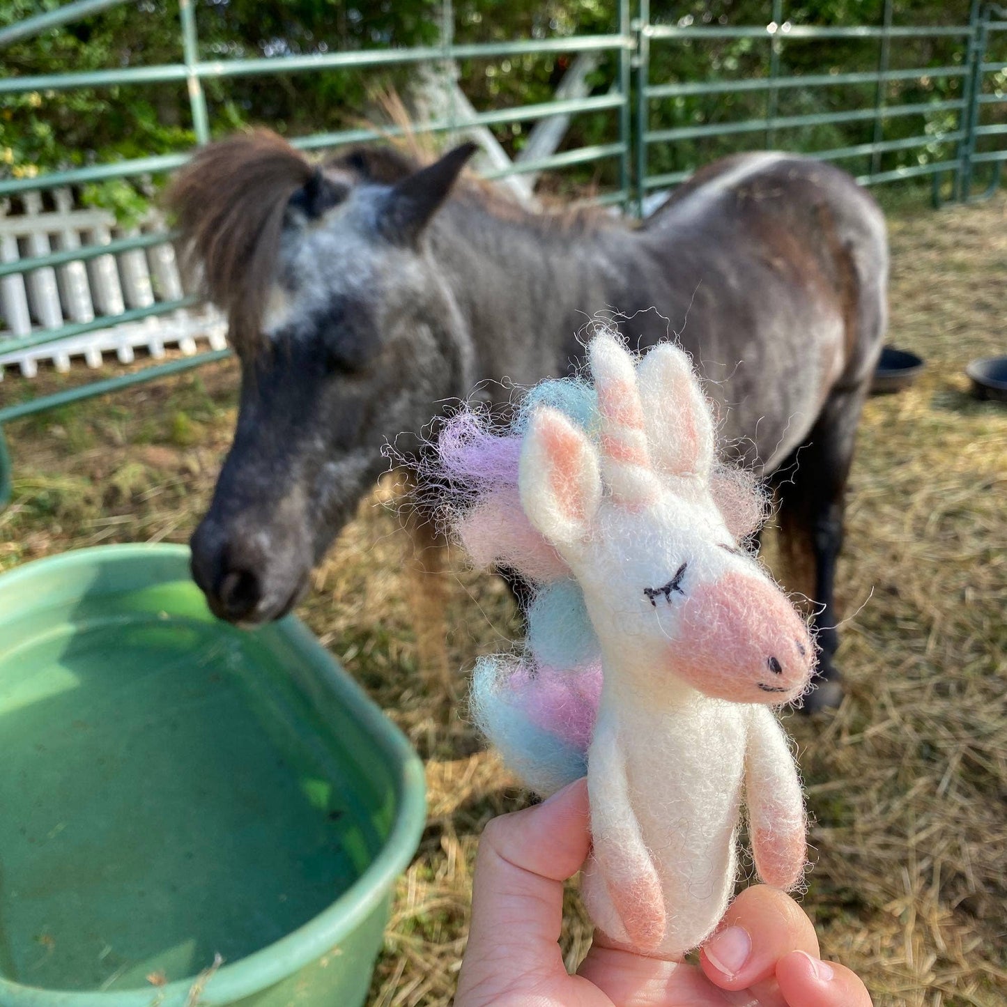 Felt Unicorn Finger Puppet