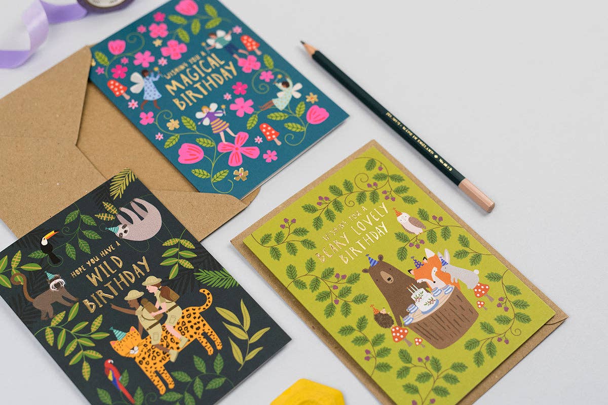 Woodland Party Birthday Card