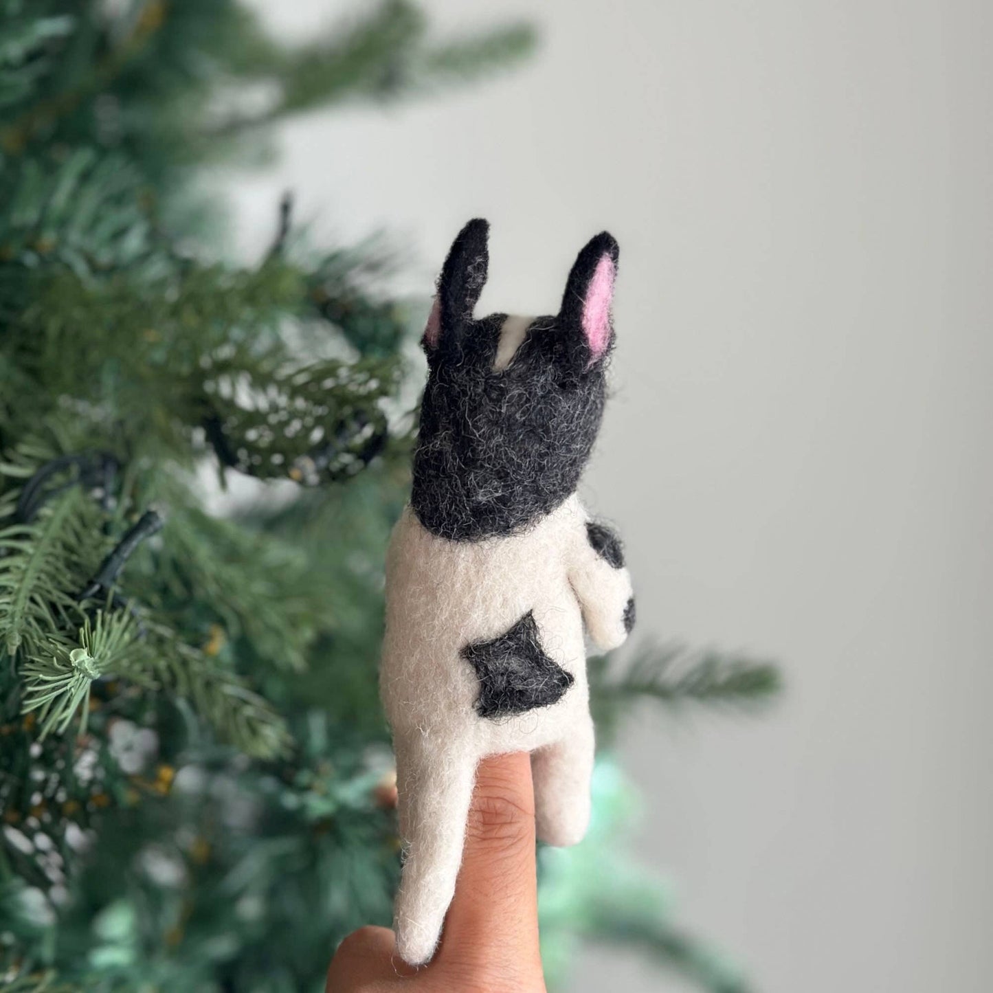 Felt French Bull Finger Puppet
