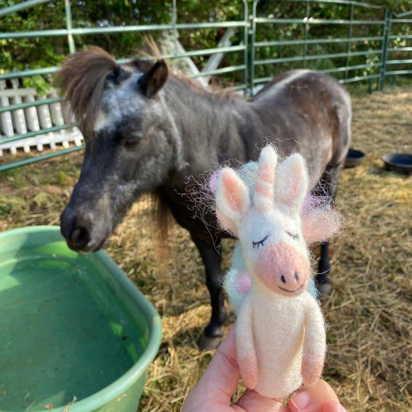 Felt Unicorn Finger Puppet