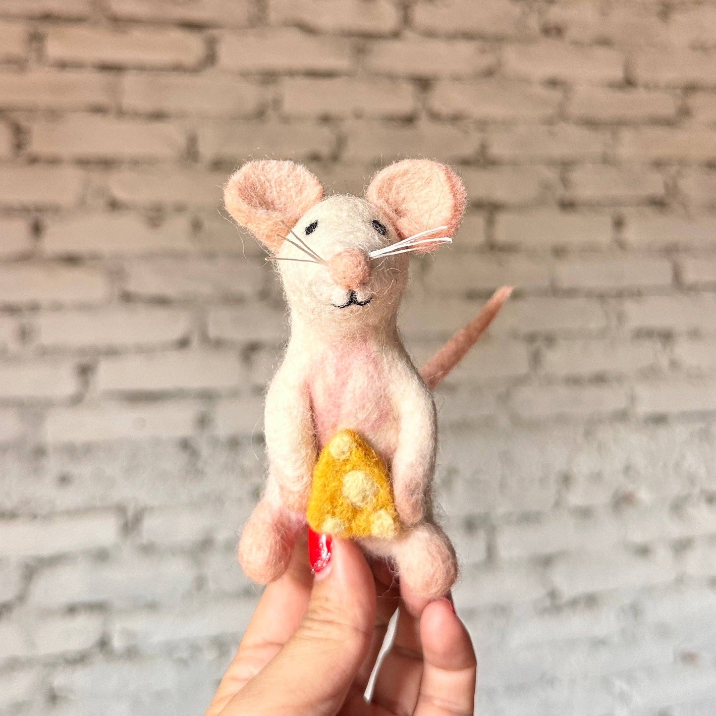 Felt Chef Mouse Finger Puppet