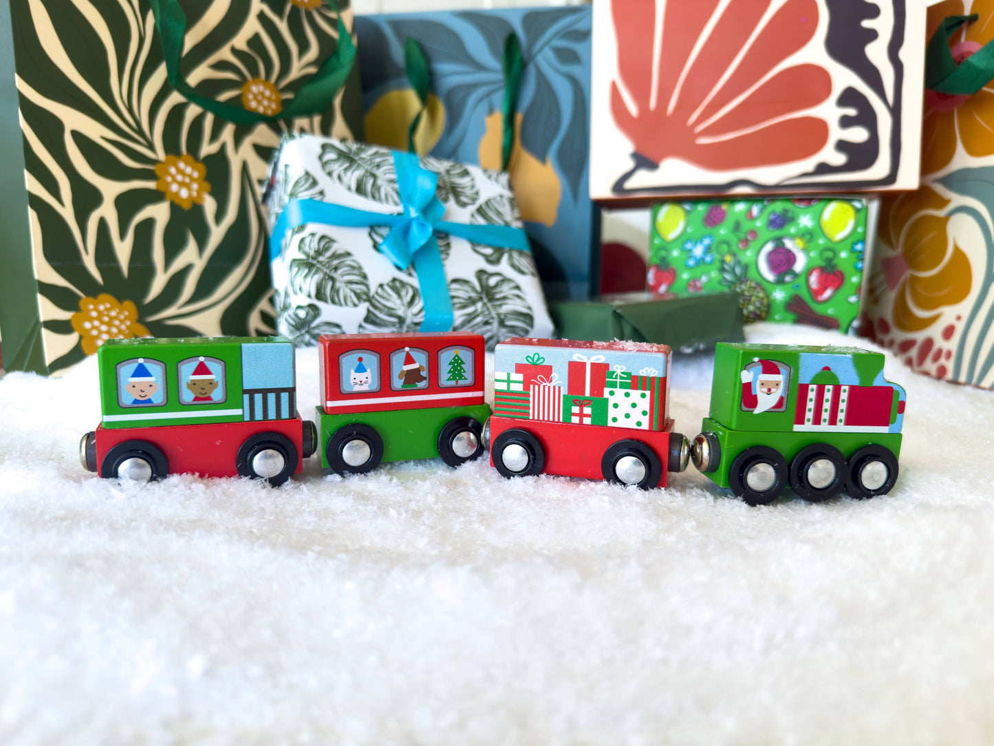 Magnetic Christmas Train Mighty Minis set/4
