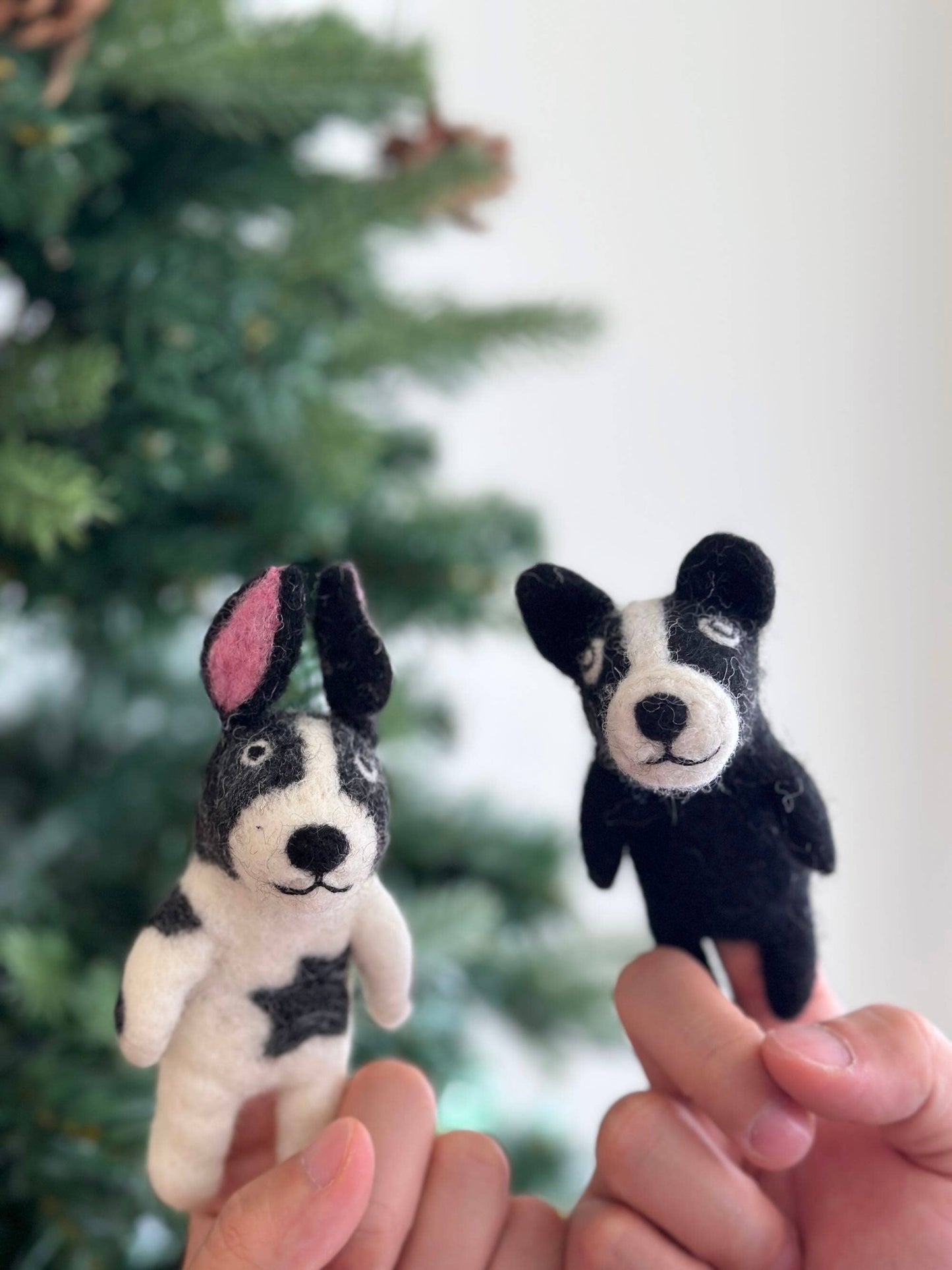 Felt French Bull Finger Puppet