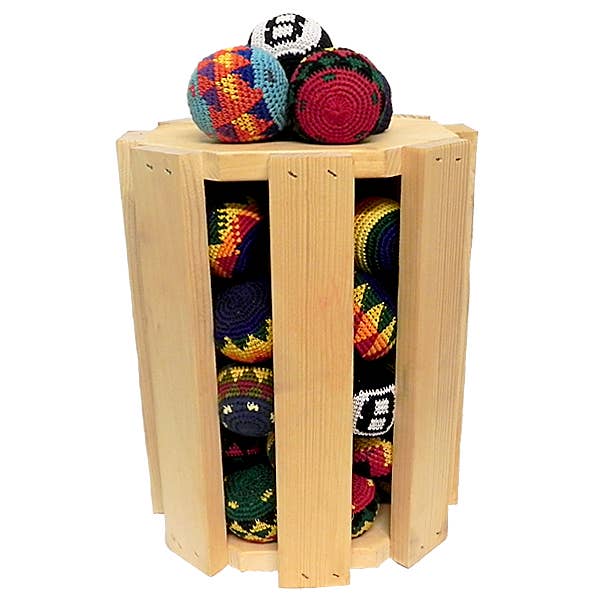Hacky Sack - Multicolored Crochet Footbag Kick Ball Juggling Sack Toy