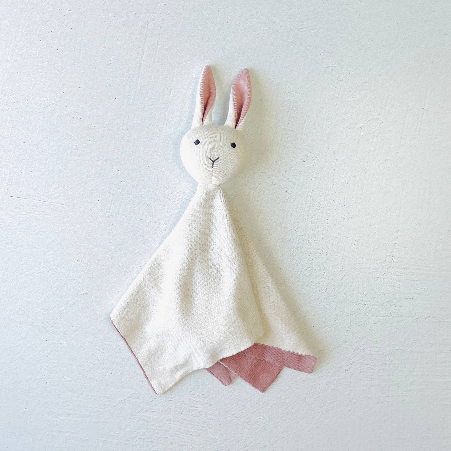 Bunny -Organic Baby Lovey Security Knit Blanket Cuddle Cloth