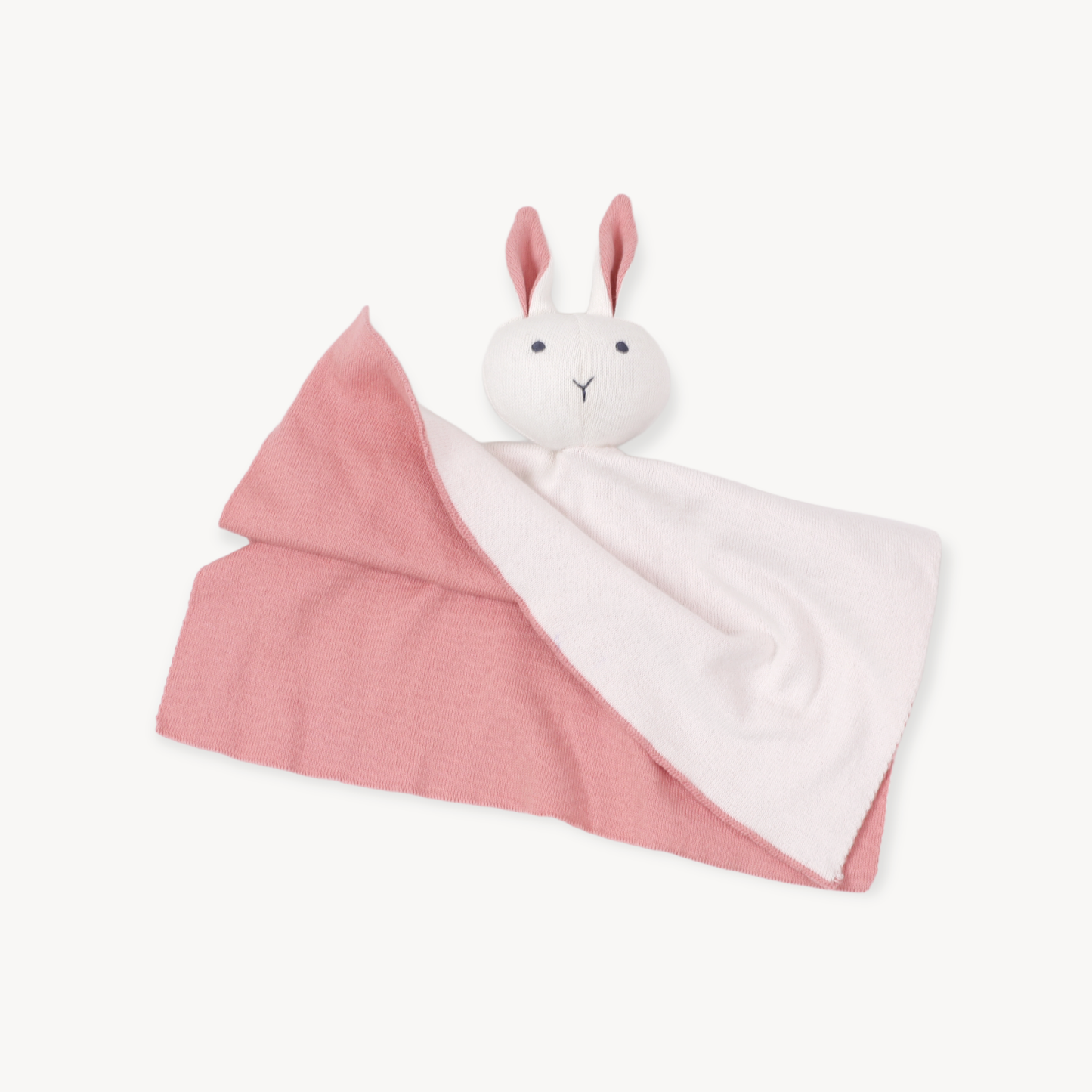 Bunny -Organic Baby Lovey Security Knit Blanket Cuddle Cloth
