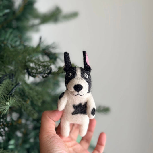 Felt French Bull Finger Puppet