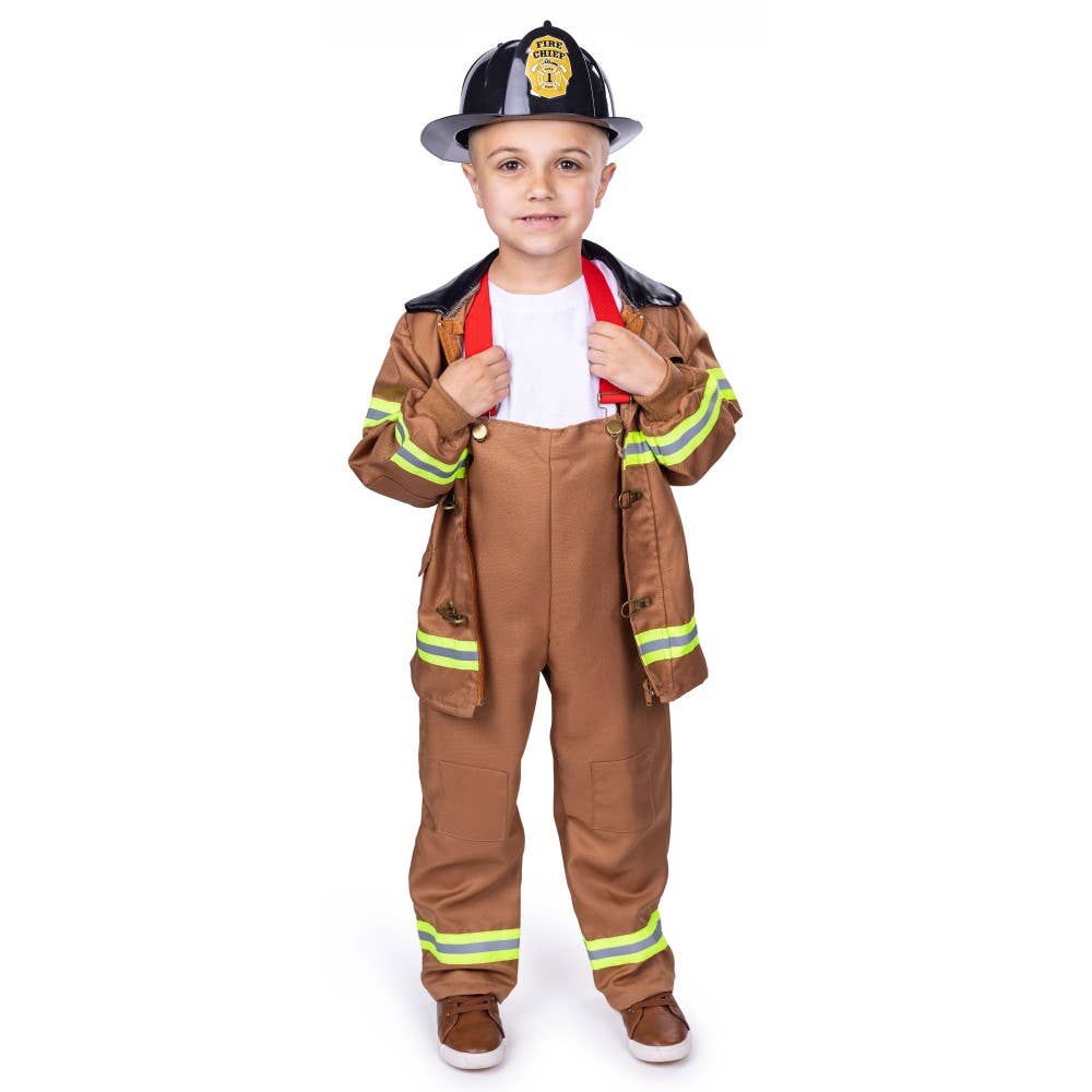 Brown Fire Fighter Costume - Kids