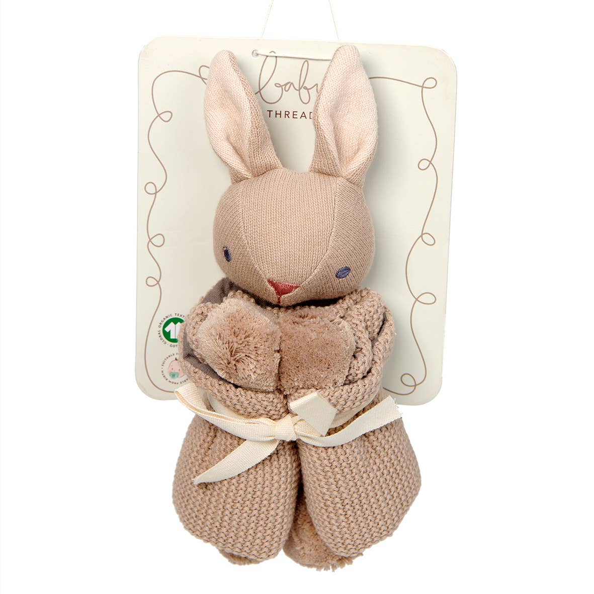 Baby Threads taupe bunny comforter