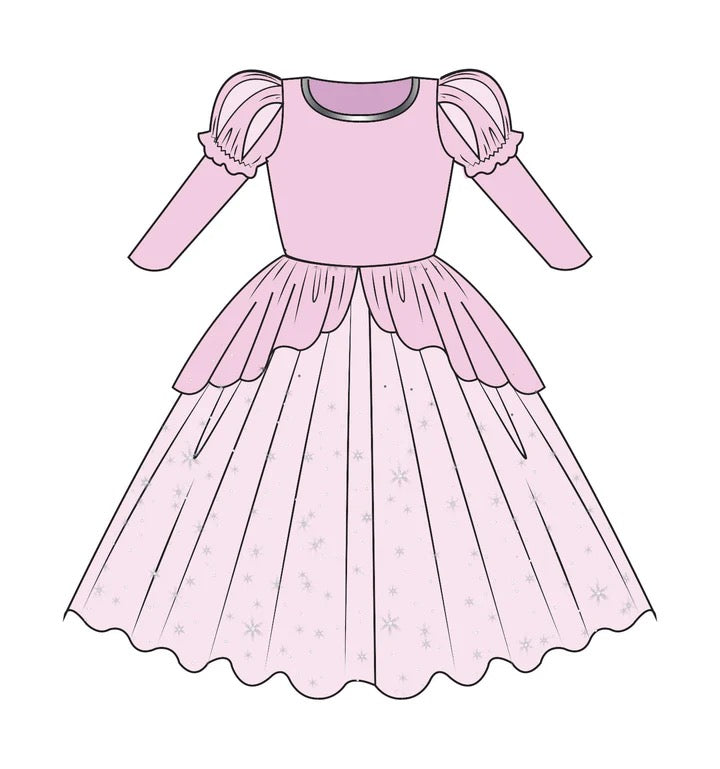 Romantic Pink Mermaid Costume Dress