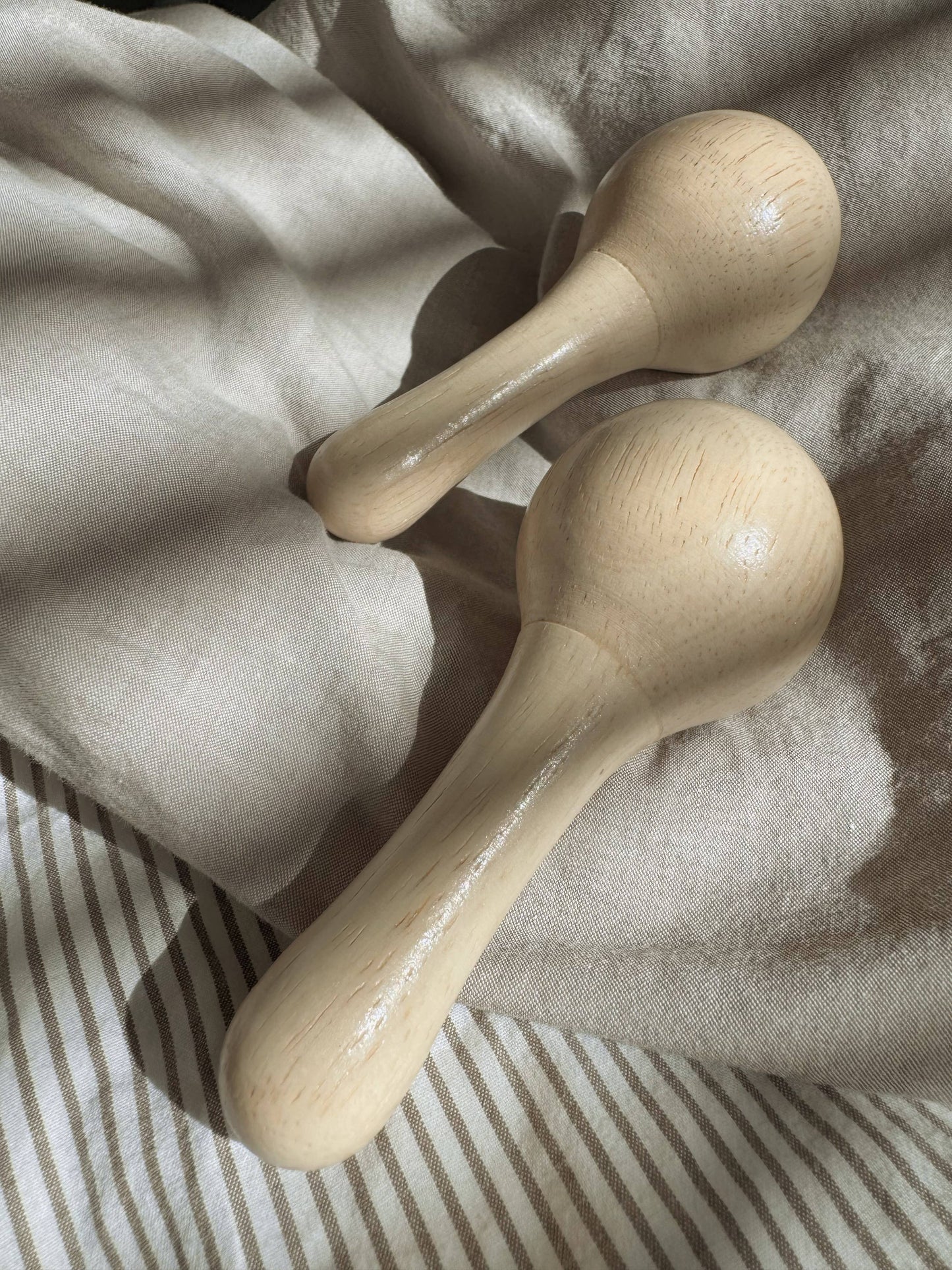 Handmade Petit Baby Wooden Maracas (Set of 2)