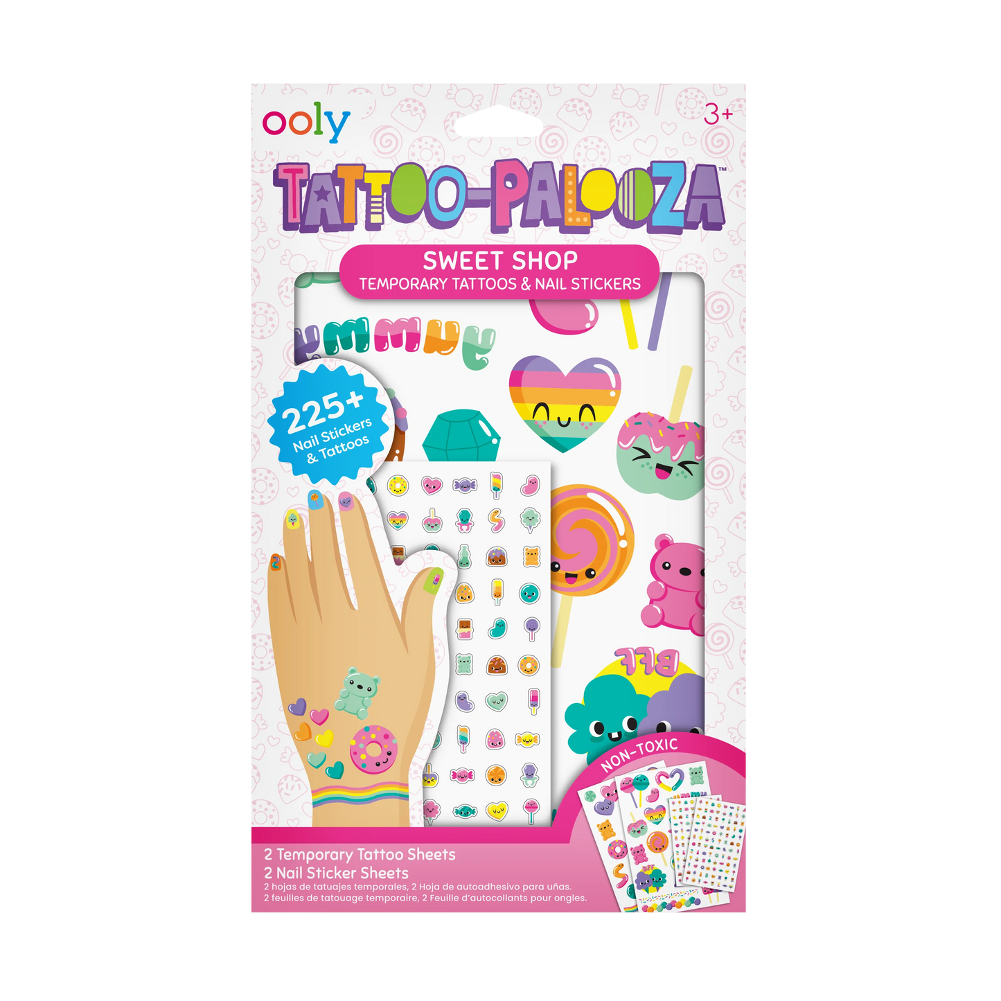 Tattoo Palooza Nail Stickers & Temporary Tattoo- Sweet Shop