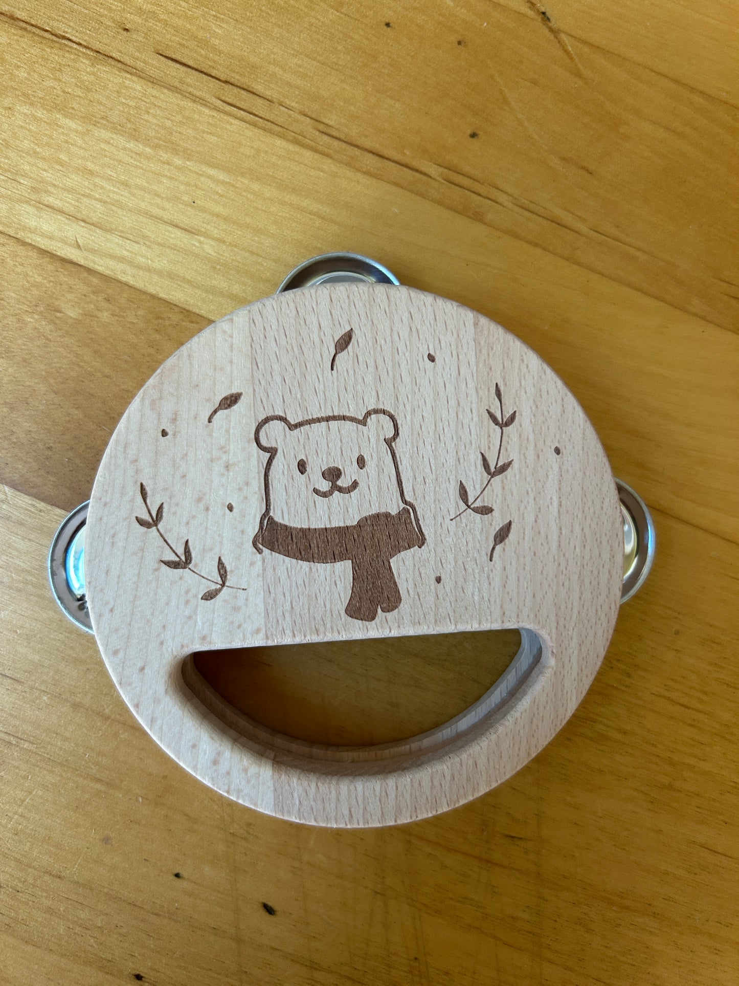 Wooden Mini Tambourine