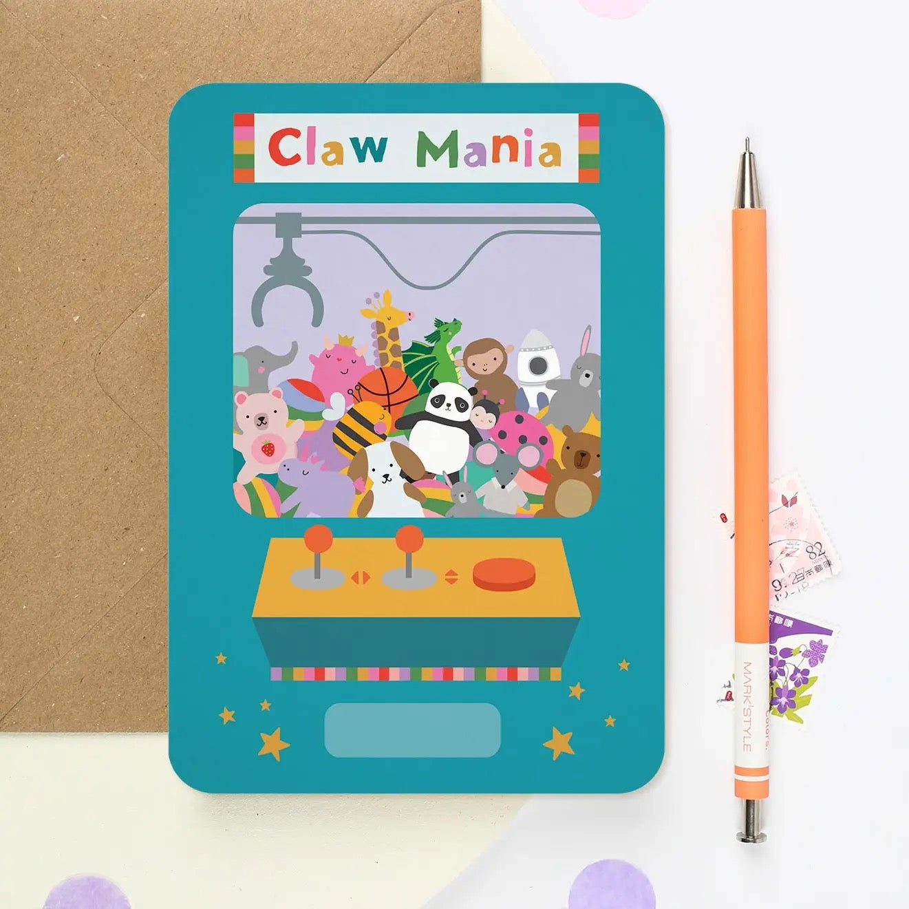 Claw Machine Birthday Card