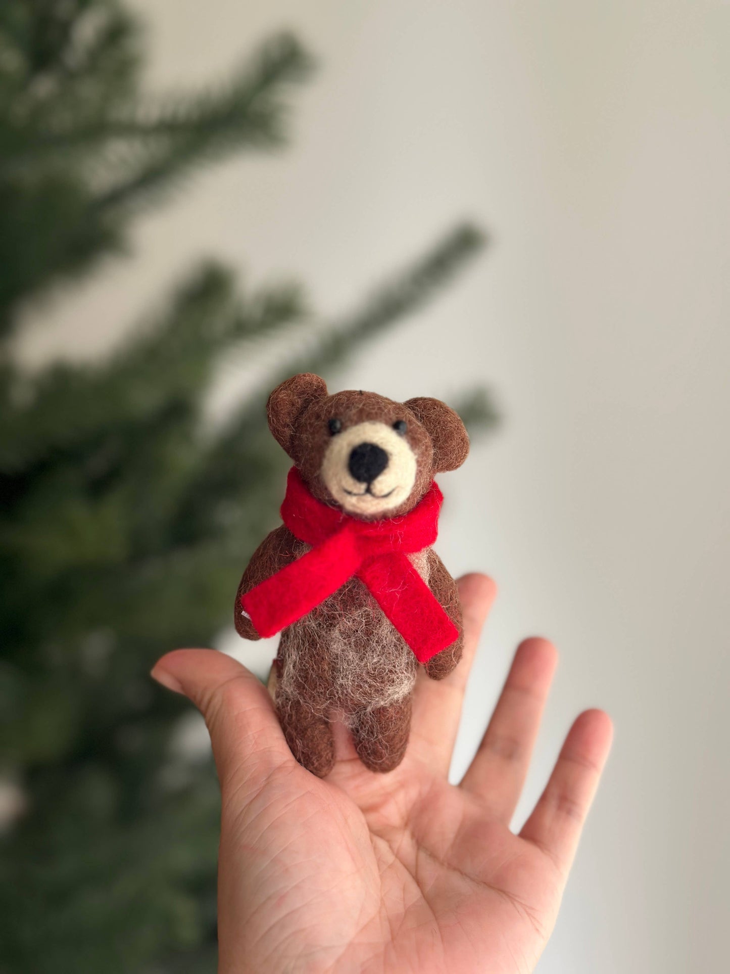Felt Honey Bear Finger Puppet