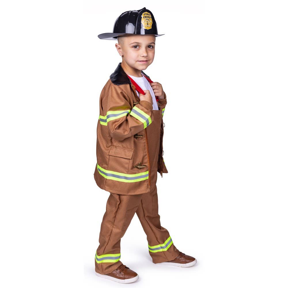 Brown Fire Fighter Costume - Kids