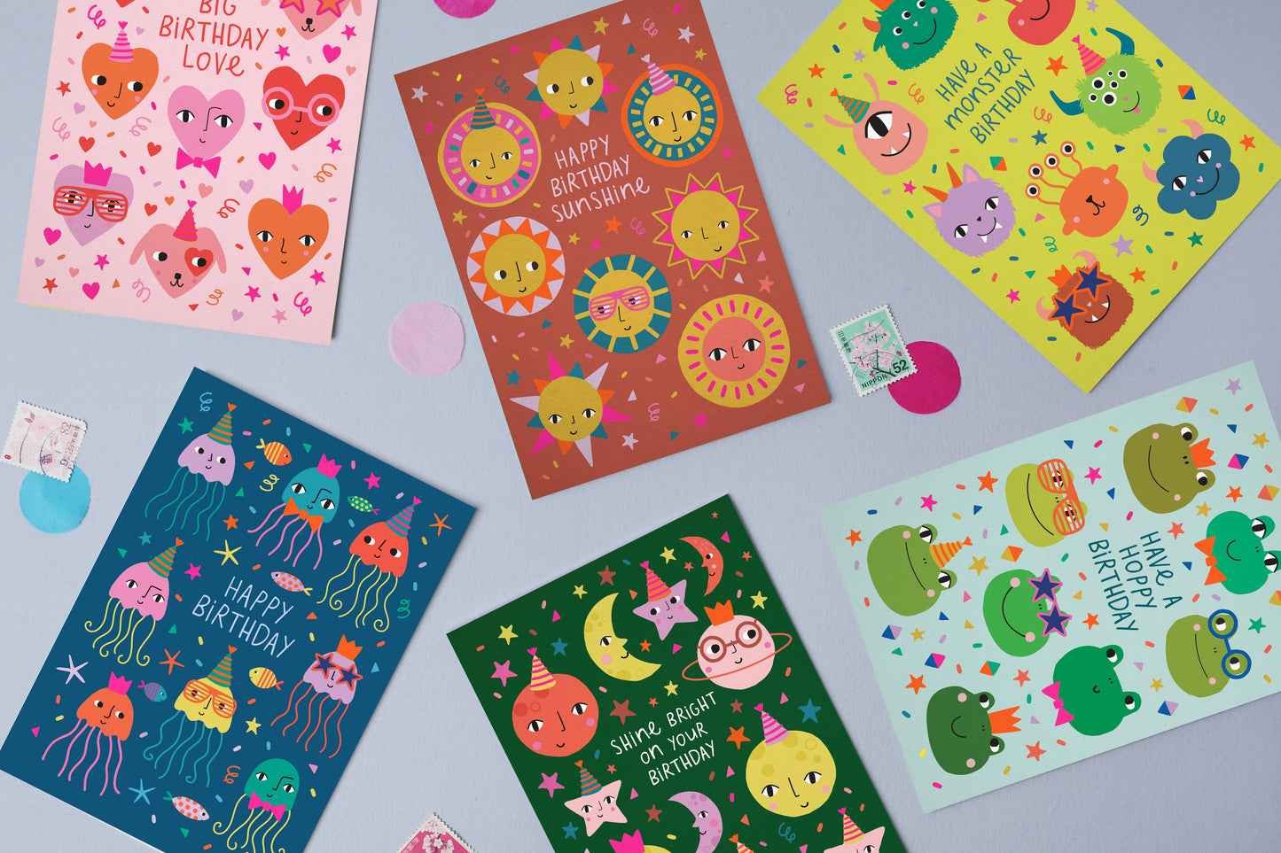 Party Moon and Stars Card | Birthday Card | Kid's Card