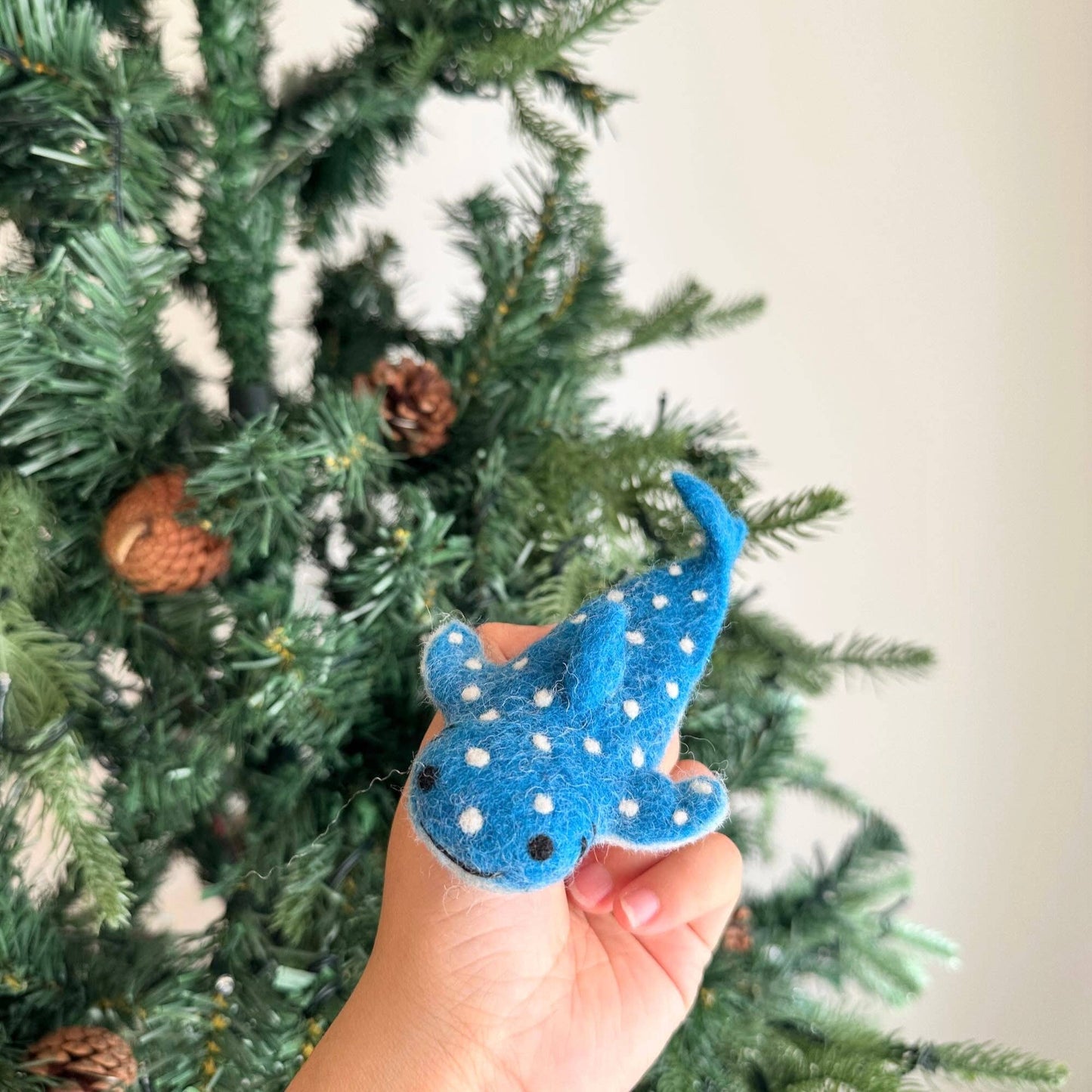 Felt Whale Shark Finger Puppet