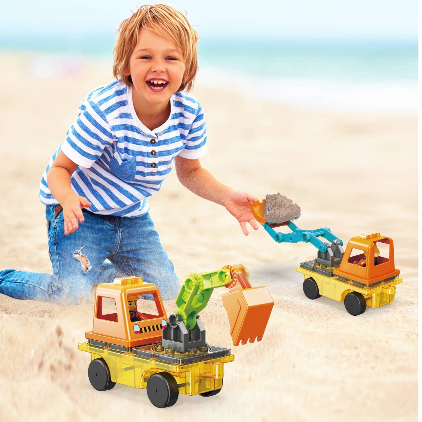 16 Pcs Magnet Tiles Building Block Playset
