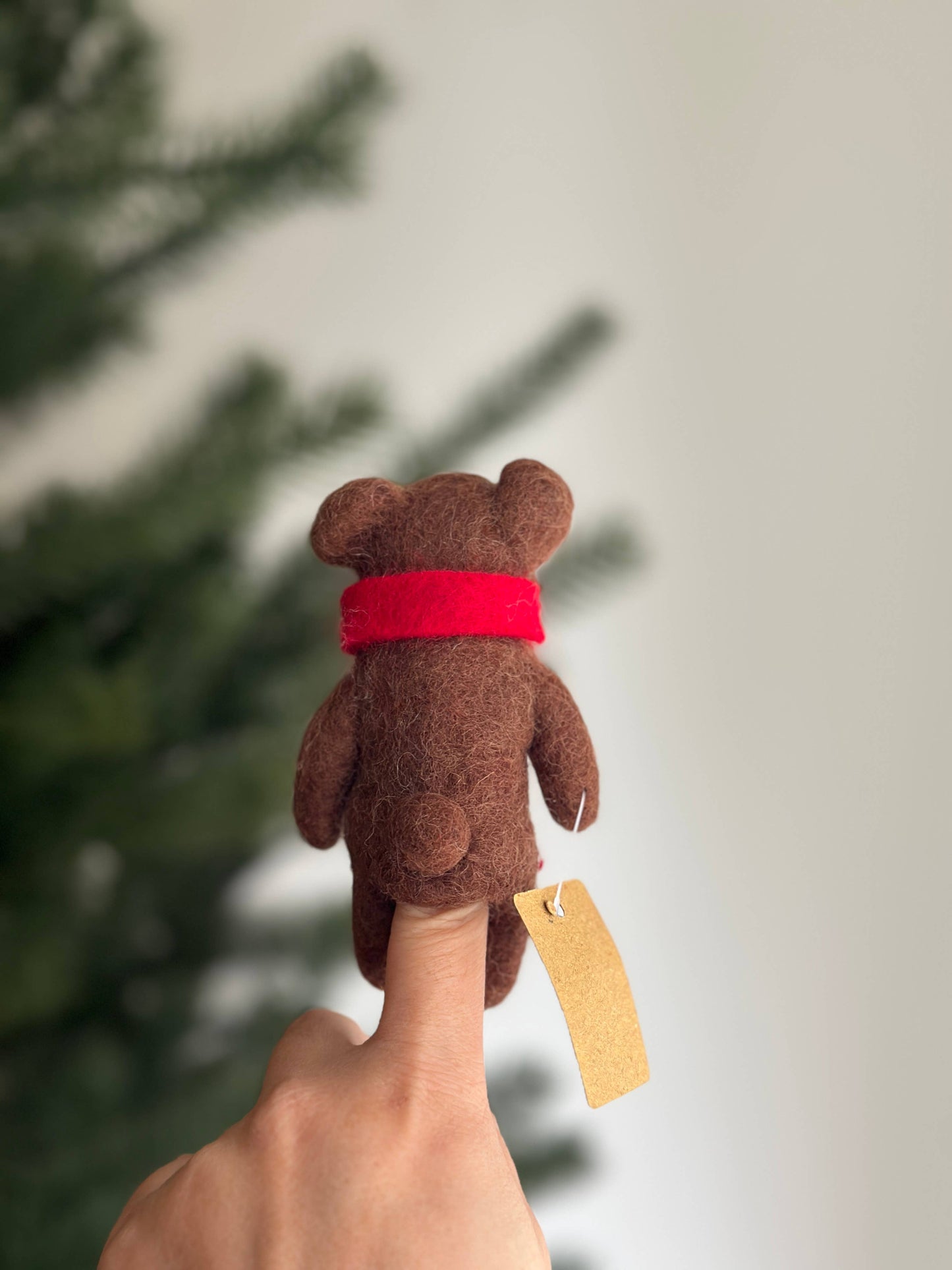 Felt Honey Bear Finger Puppet