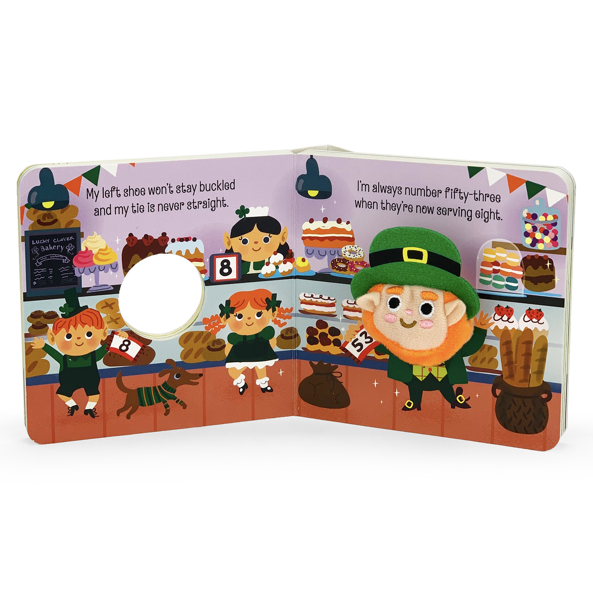 Happy Leprechaun St. Patrick's Day Finger Puppet Board Book