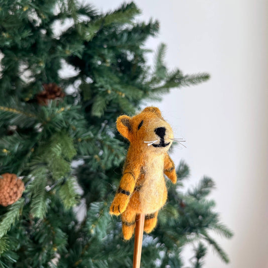 Felt Tiger Finger Puppet