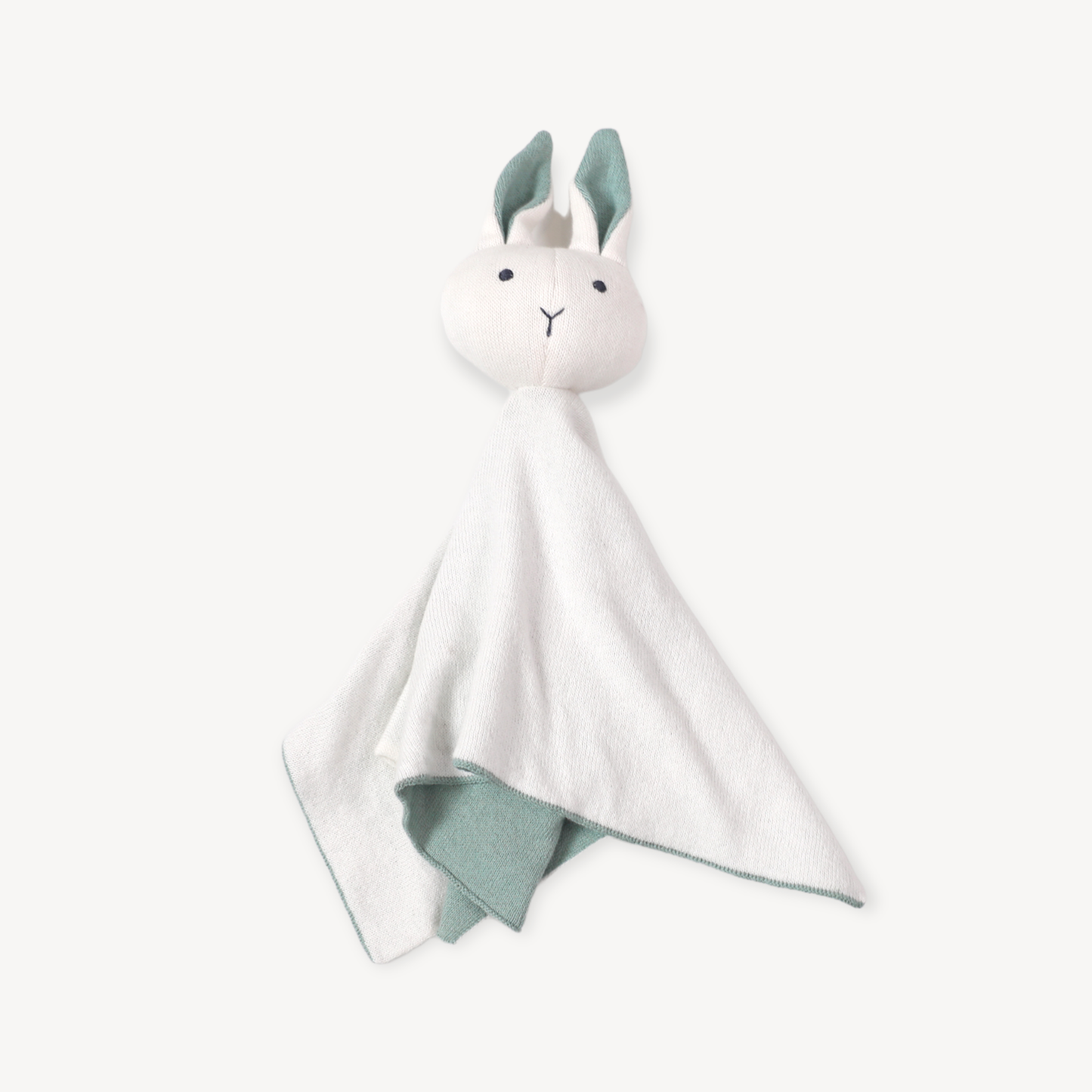 Bunny -Organic Baby Lovey Security Knit Blanket Cuddle Cloth