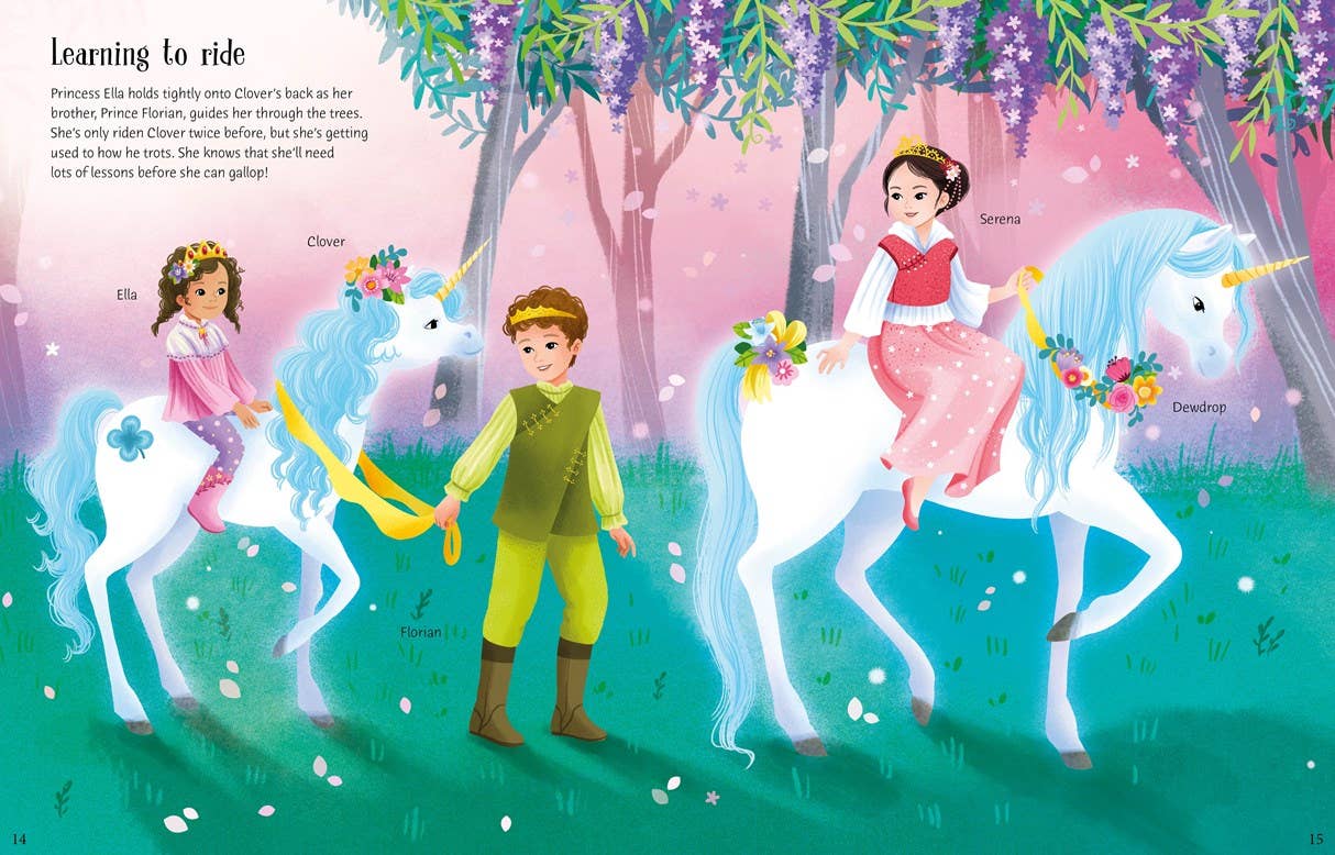 Sticker Dolly Dressing Unicorn Princesses: Usborne