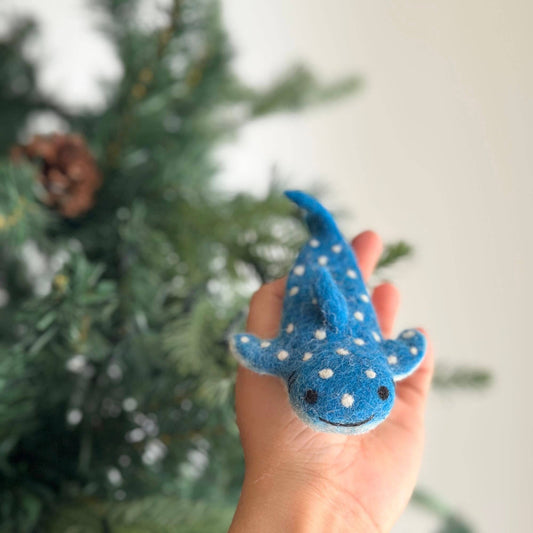 Felt Whale Shark Finger Puppet