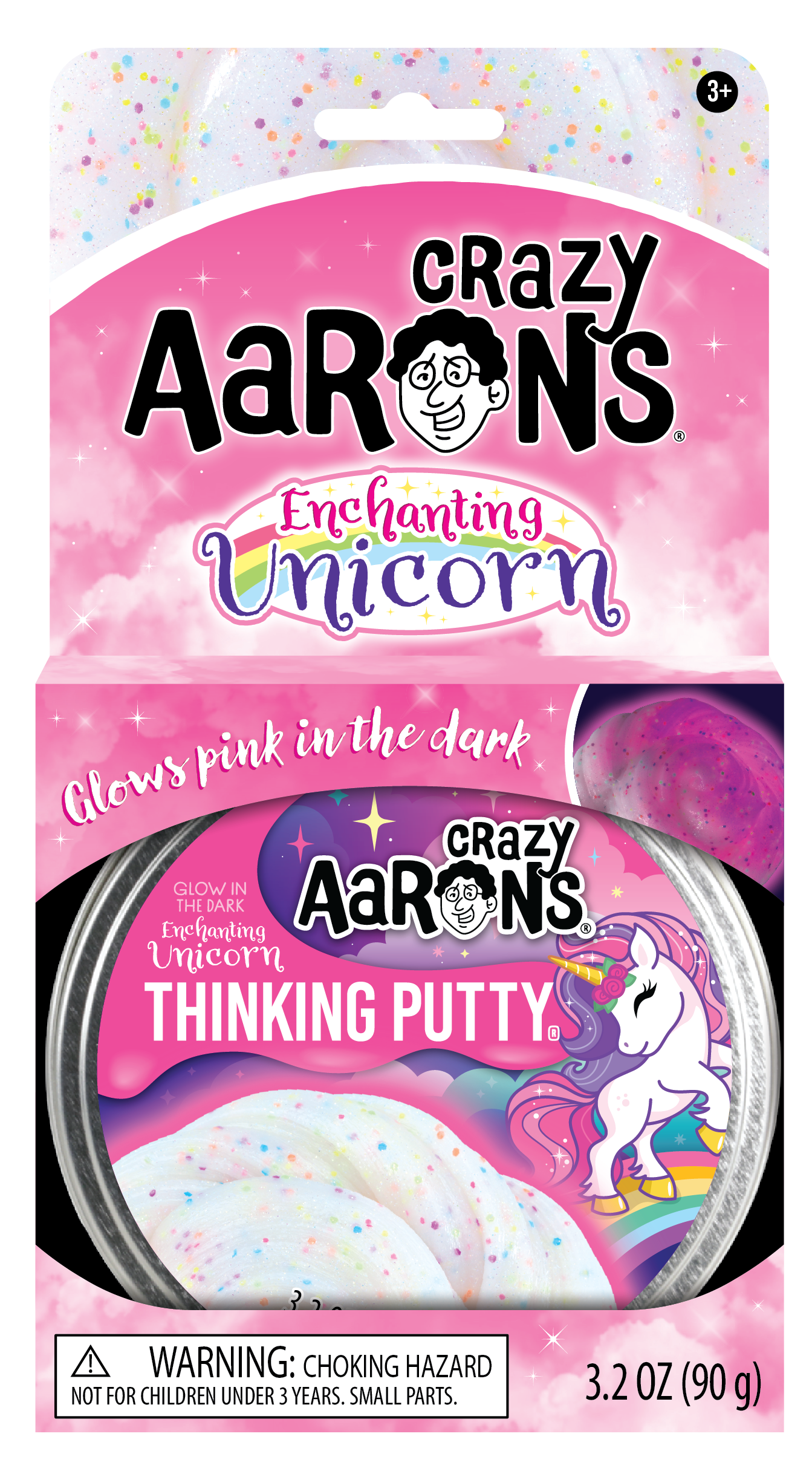 Crazy Aaron's Enchanting Unicorn - Full Size 4" Thinking Putty Tin