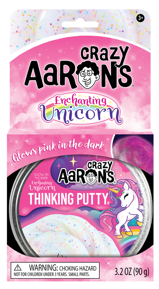 Crazy Aaron's Enchanting Unicorn - Full Size 4" Thinking Putty Tin