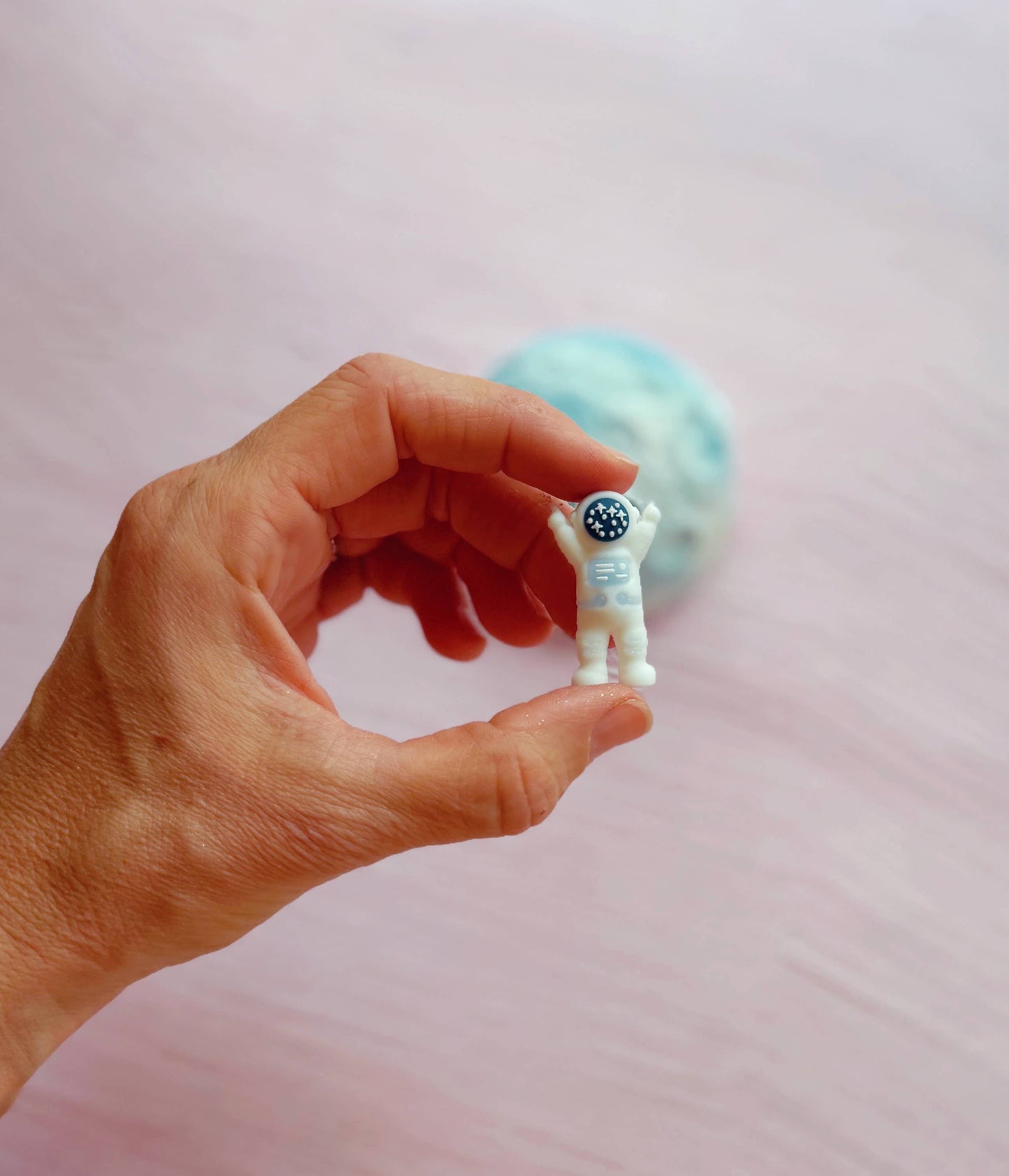 Moon Bath Bomb - with astronaut inside!