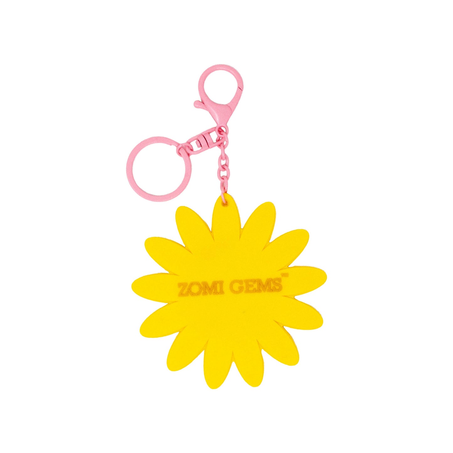 Happy Face Smile Flower Handbag Charm, Key Chain