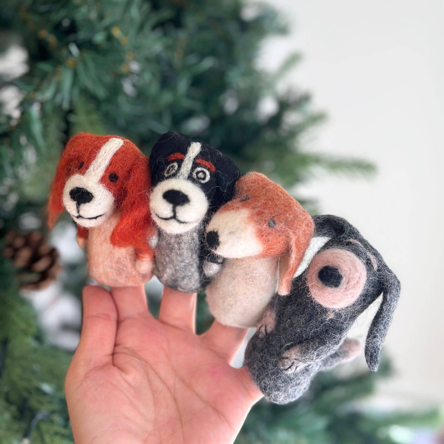 Felt Dog Finger Puppet