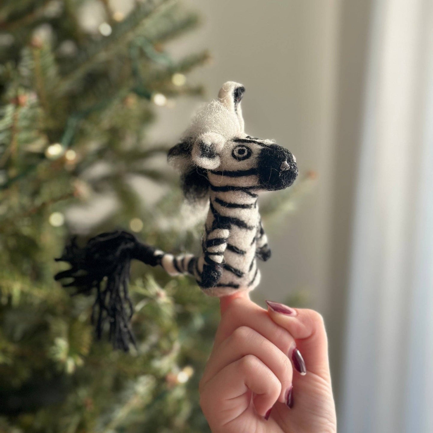 Felt Zebra Finger Puppet