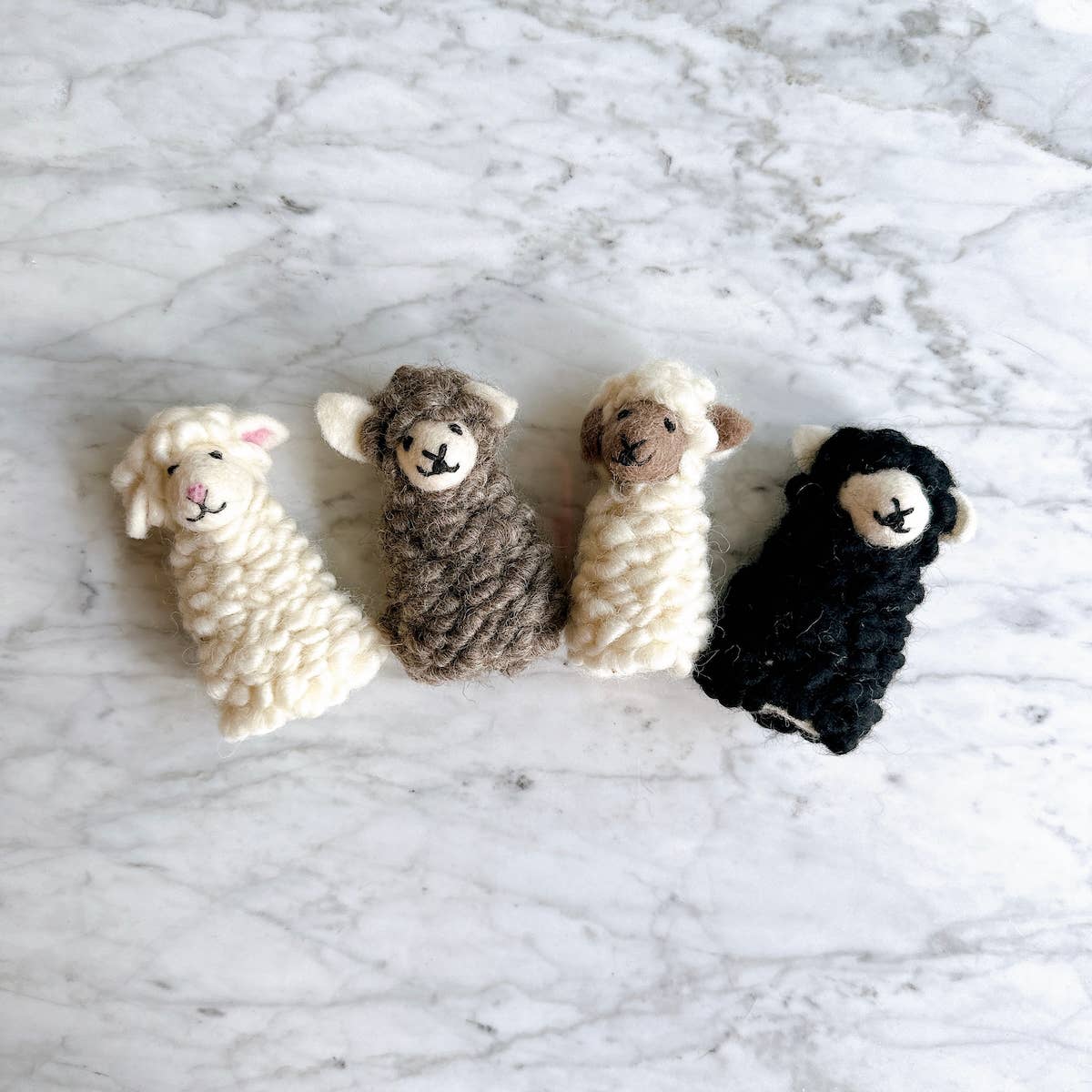 Felt Fluffy Sheep Finger Puppet