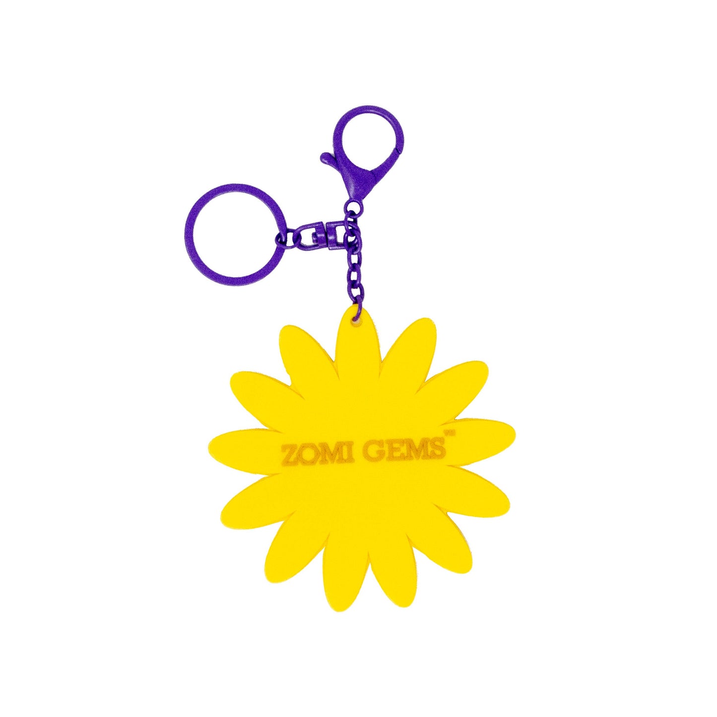 Happy Face Smile Flower Handbag Charm, Key Chain