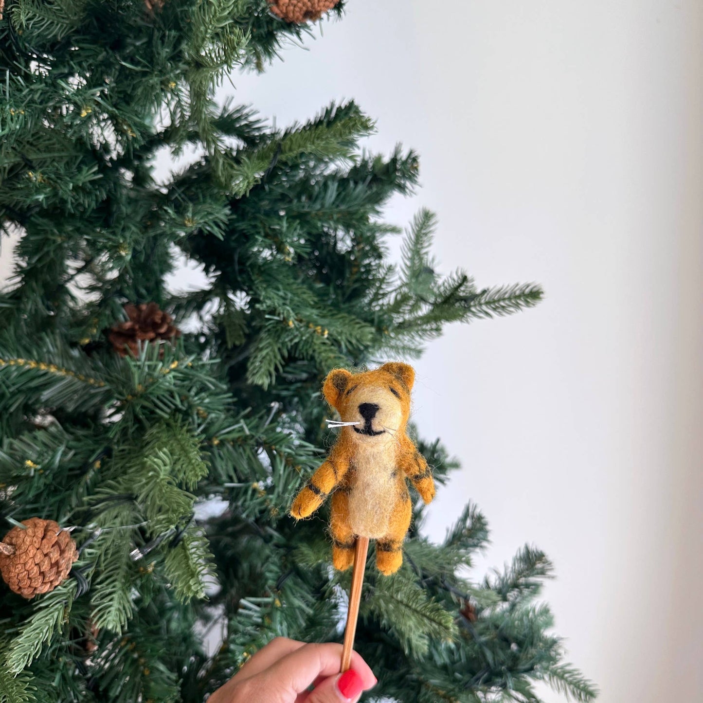 Felt Tiger Finger Puppet