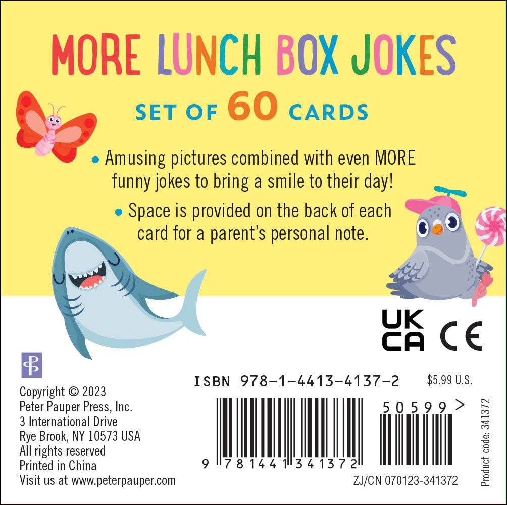 More Lunch Box Jokes Card Deck (60 cards)