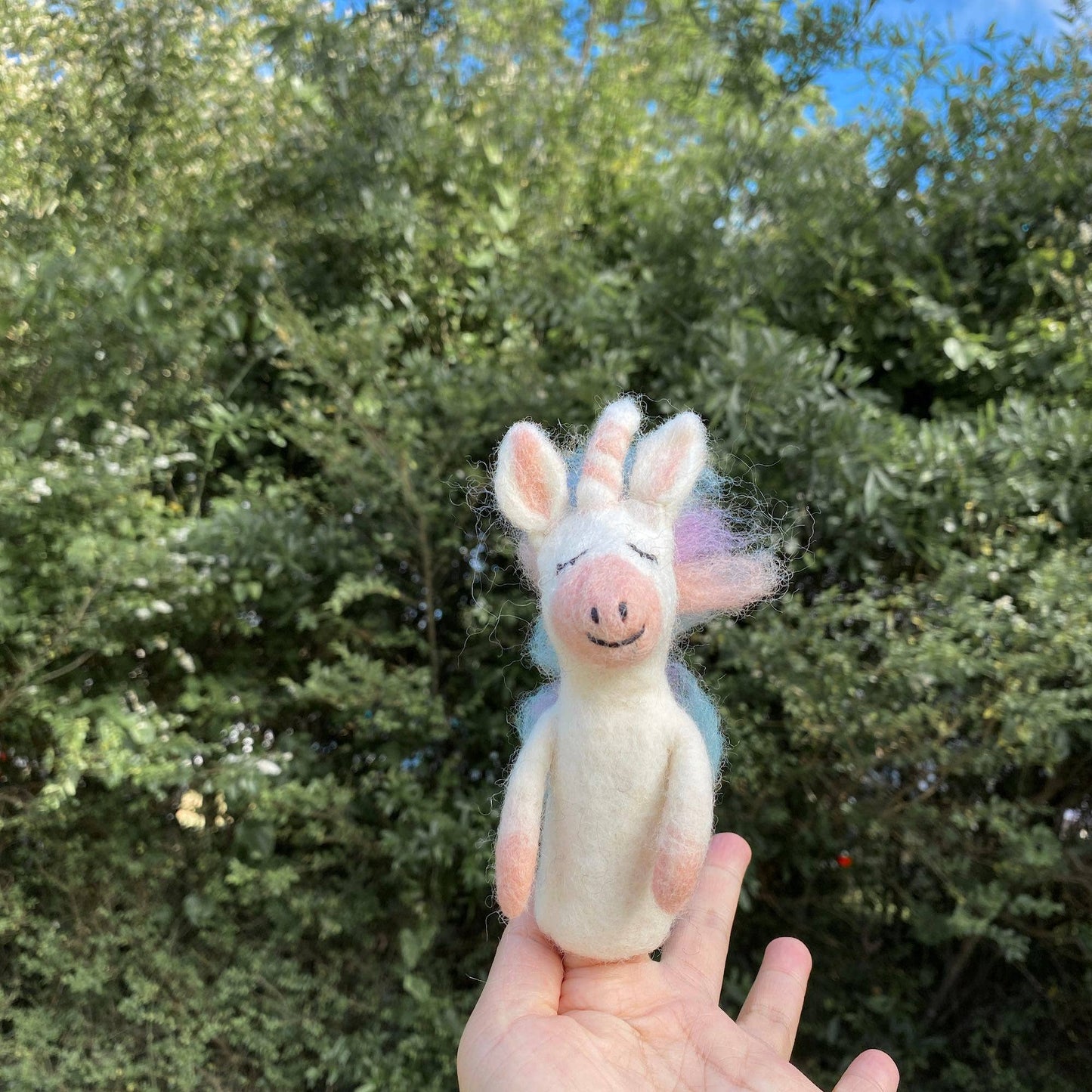 Felt Unicorn Finger Puppet