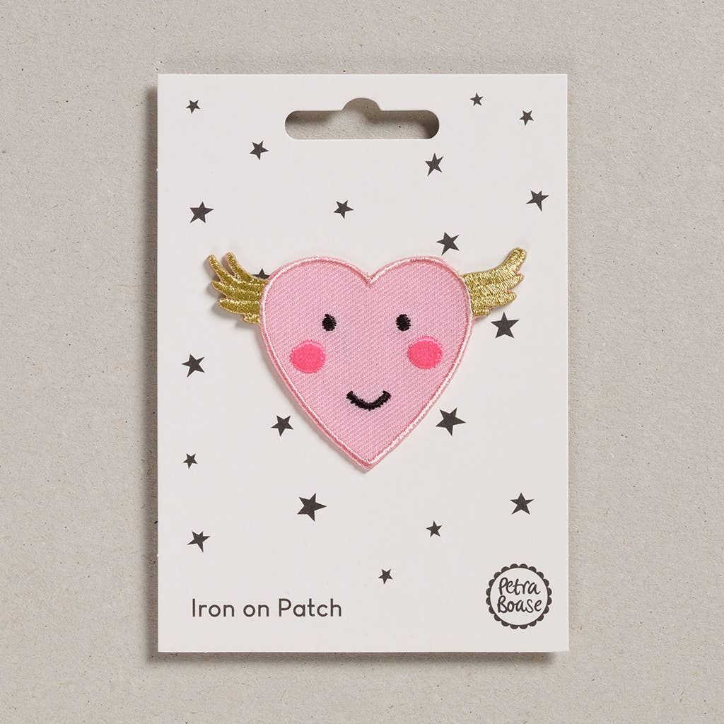 Flying Heart Iron on Patch