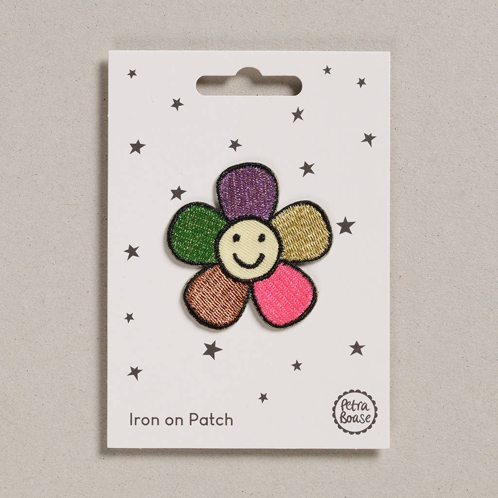 Happy Flower Iron on Patch