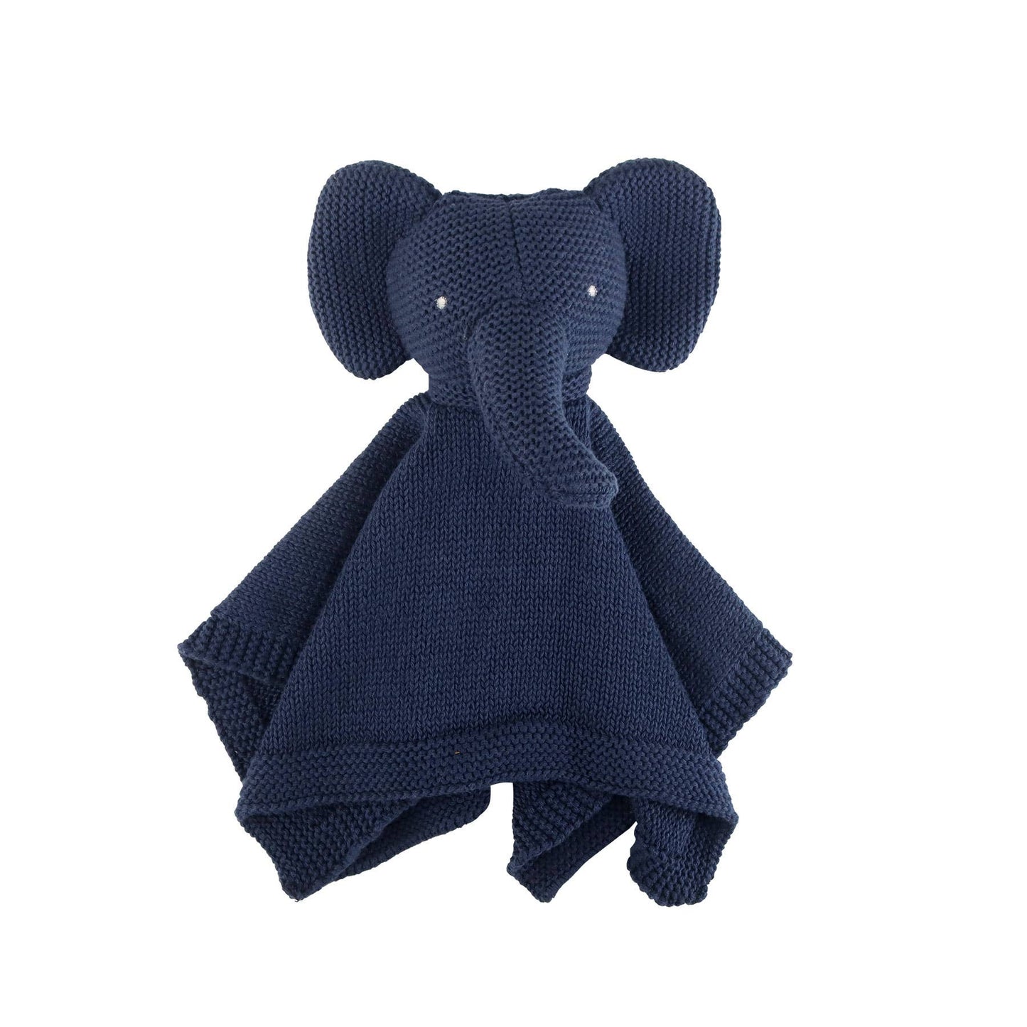 Organic Knit Elephant Lovey in Cambridge Blue