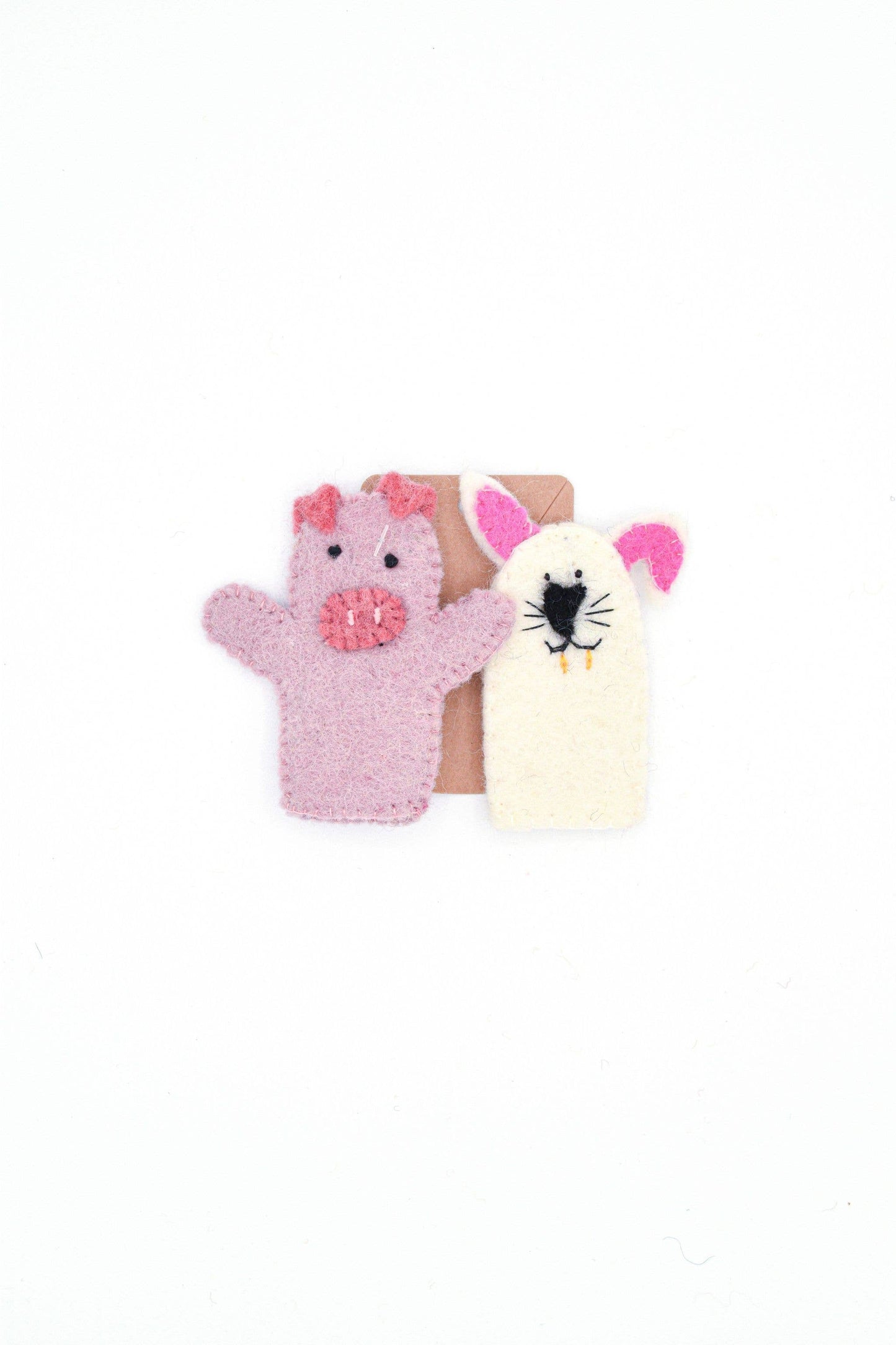 Rabbit and Pig Finger Puppet Set