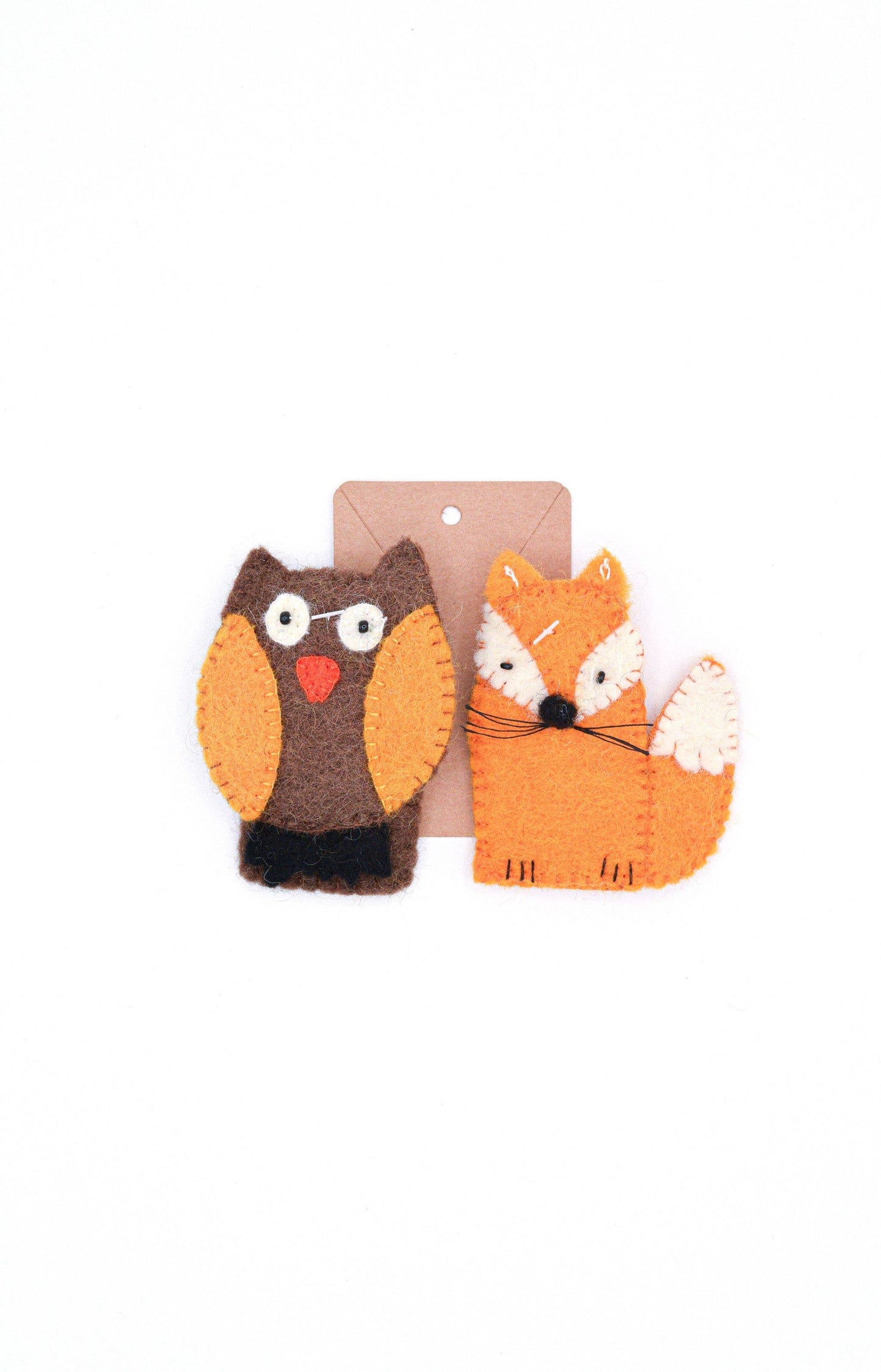 Owl and Fox Finger Puppet Set