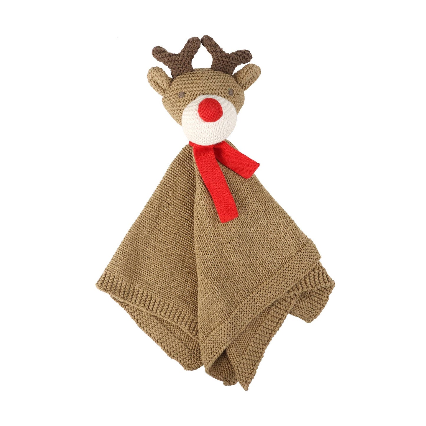 Organic Knit Reindeer Lovey in Brown