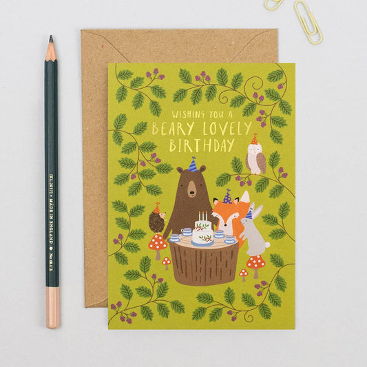 Woodland Party Birthday Card