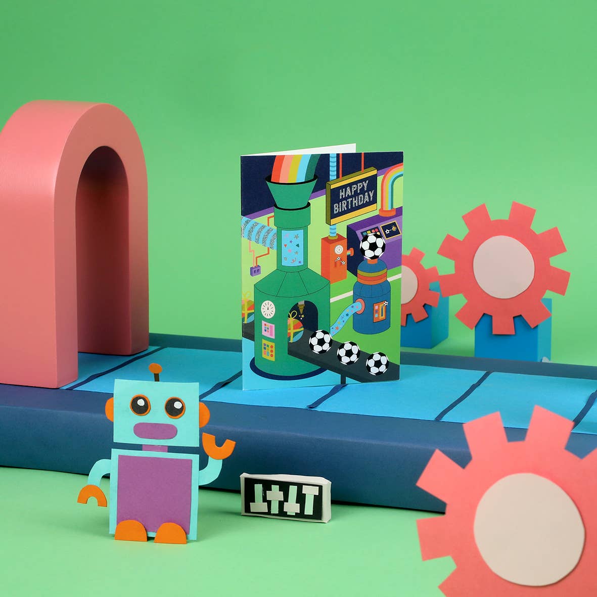 Goal Machine football Birthday Card | Boys birthday card