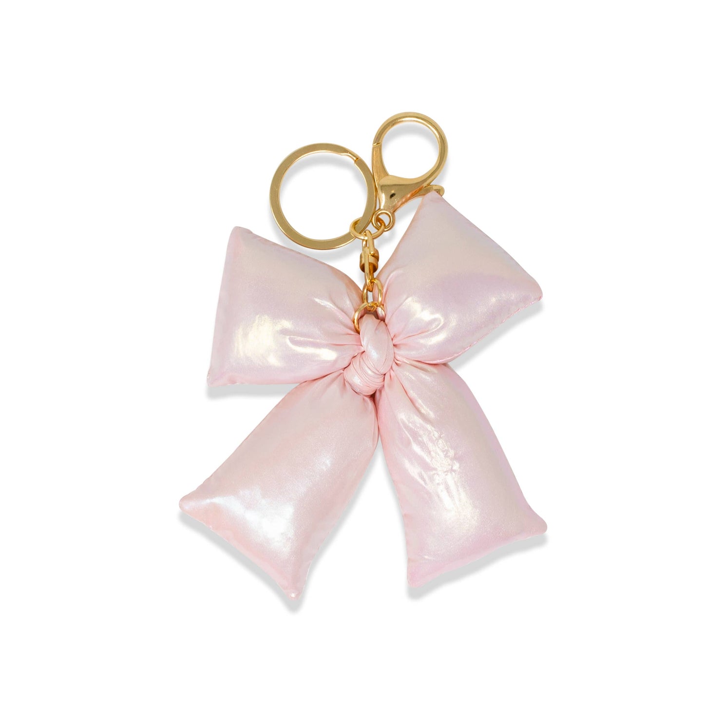 Shiny Quilted Fluffy Bow Handbag